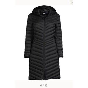 Lands End Women PXL Wanderweight Ultralight Packable Down Coat Jacket 800 Fill
